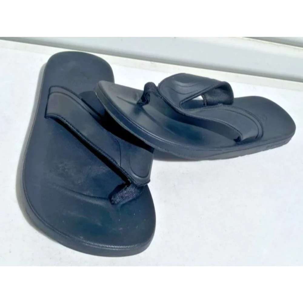 Body Glove Mens Cushioned Flip Flop Sandals Beach Casual Black Outdoor - Size 12
